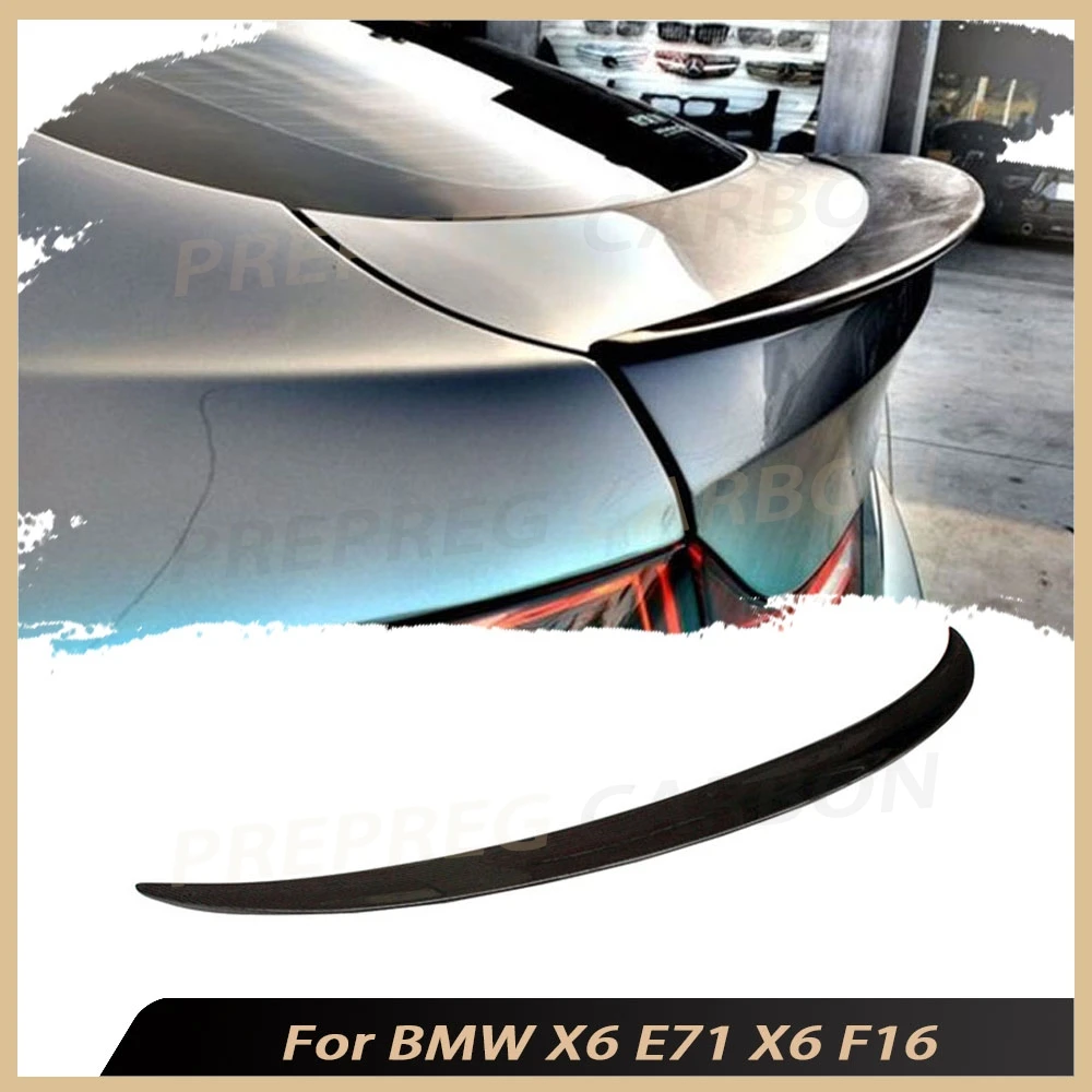 

Carbon Fiber Rear Spoiler Trunk Trim Wings For BMW X6 E71 X6 F16 Spoiler 2008-2018 Car Boot External Decoration High Quality