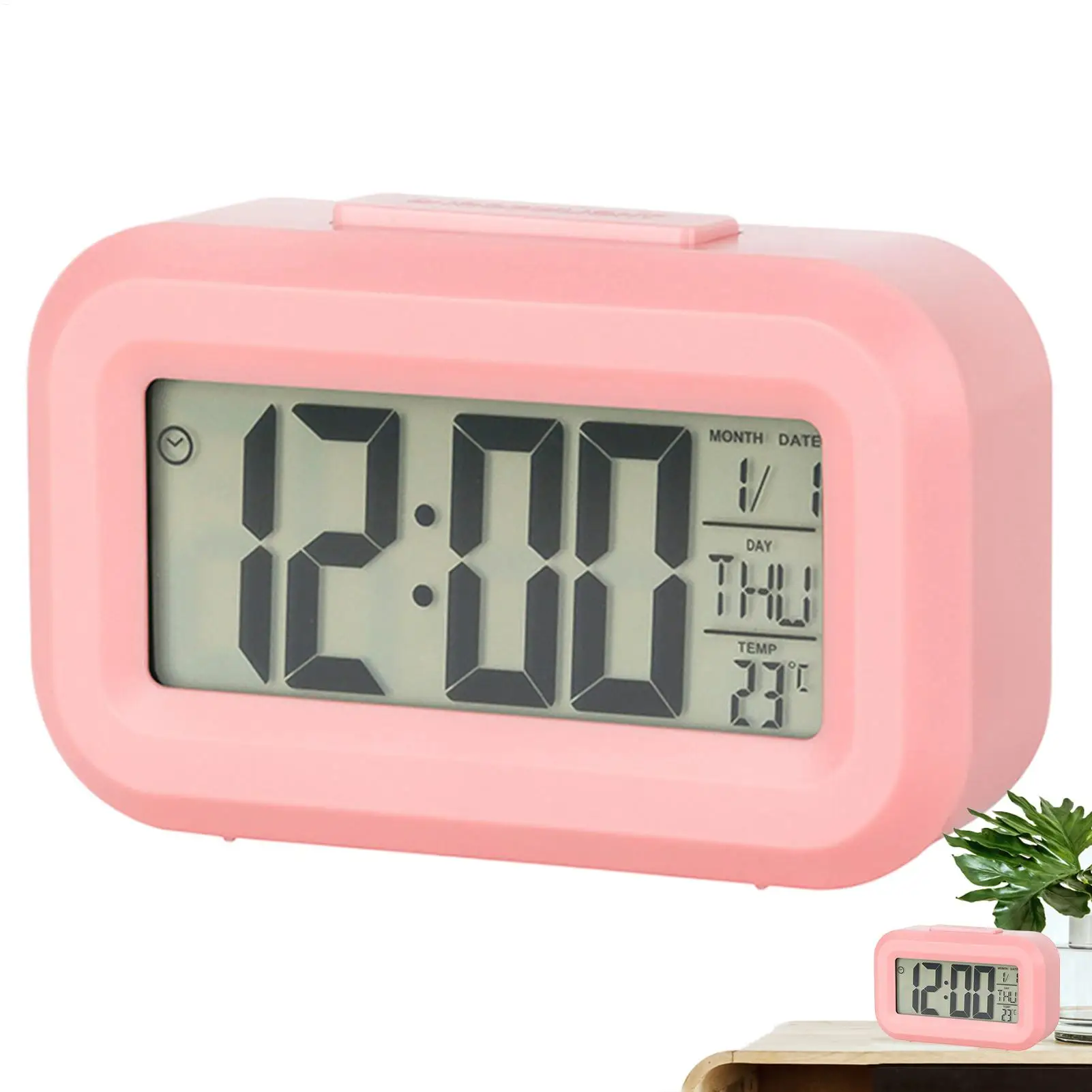 Electronic Clock Cute Cartoon Multifunction Full Color Display Alarm Clock LED Screen Desktop Electronic Alarm Clock