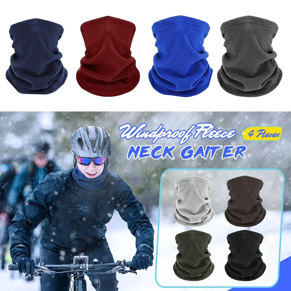 

Fashion Plush Neck Warmer Thickened Lining Keep Warm Pullover Cap Windproof Sport Scarf