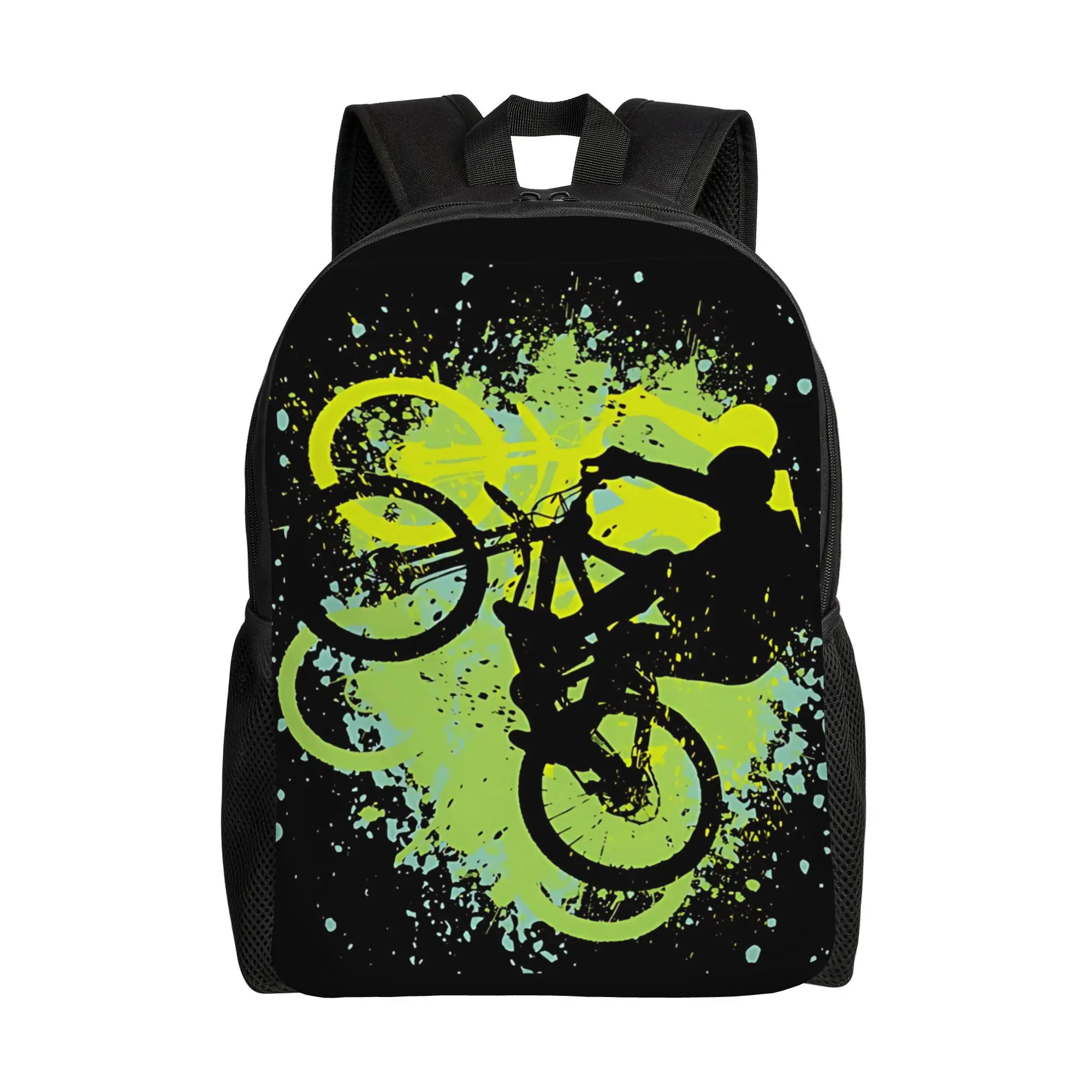 Back-To-School Gear for The First Day, Featuring a Christmas Cycling Theme. This Sturdy Backpack Is Perfect for School, Gifts