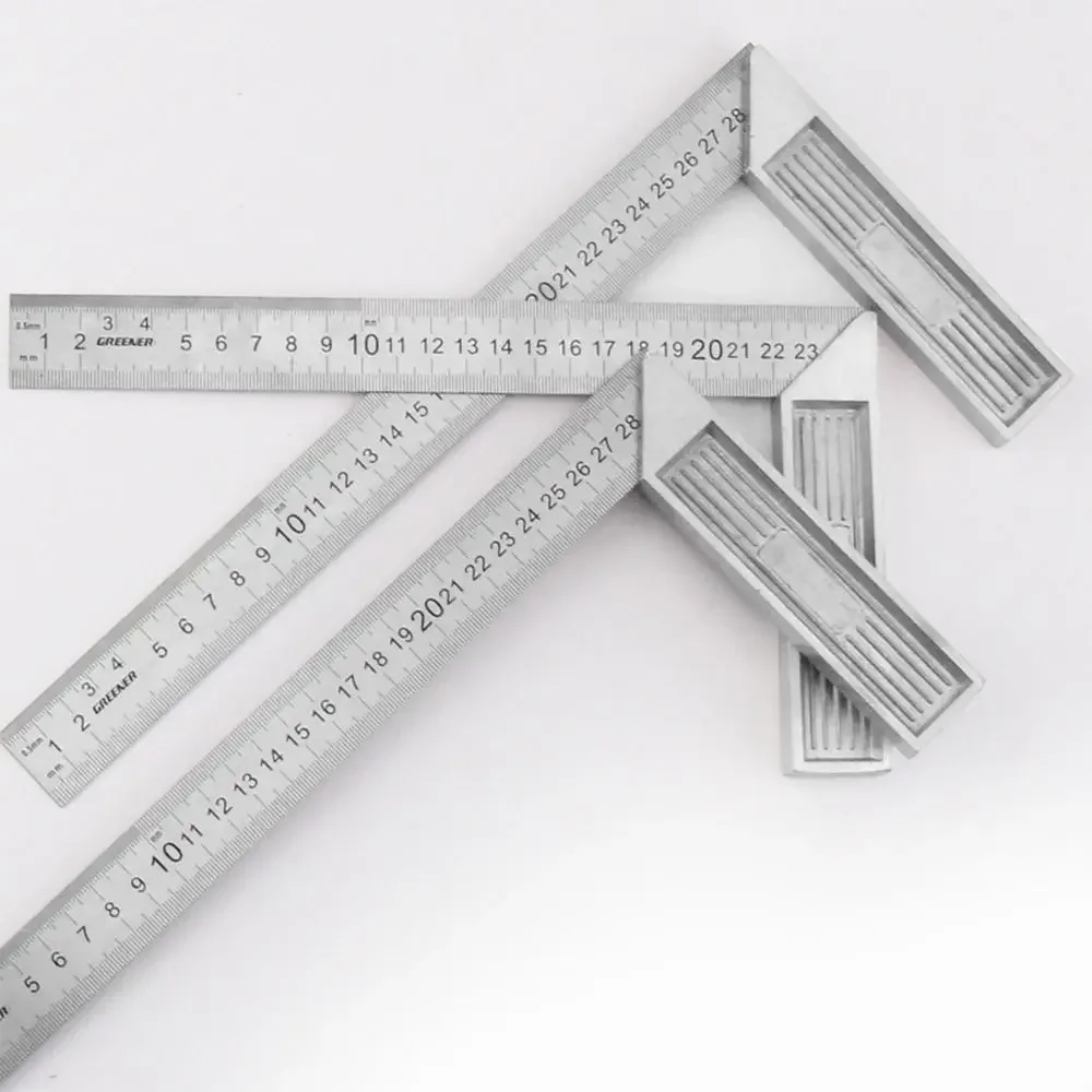 30/50CM Stainless Steel Angle Square Ruler - 90 Degree Right Angle, Ideal for Woodworking Gauge Measuring