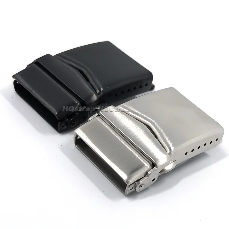 Hebilla de reloj de acero inoxidable 316L, cierre de Metal de 18mm, 20mm y 22mm, botón de seguridad plegable de alta calidad para accesorios Seiko
