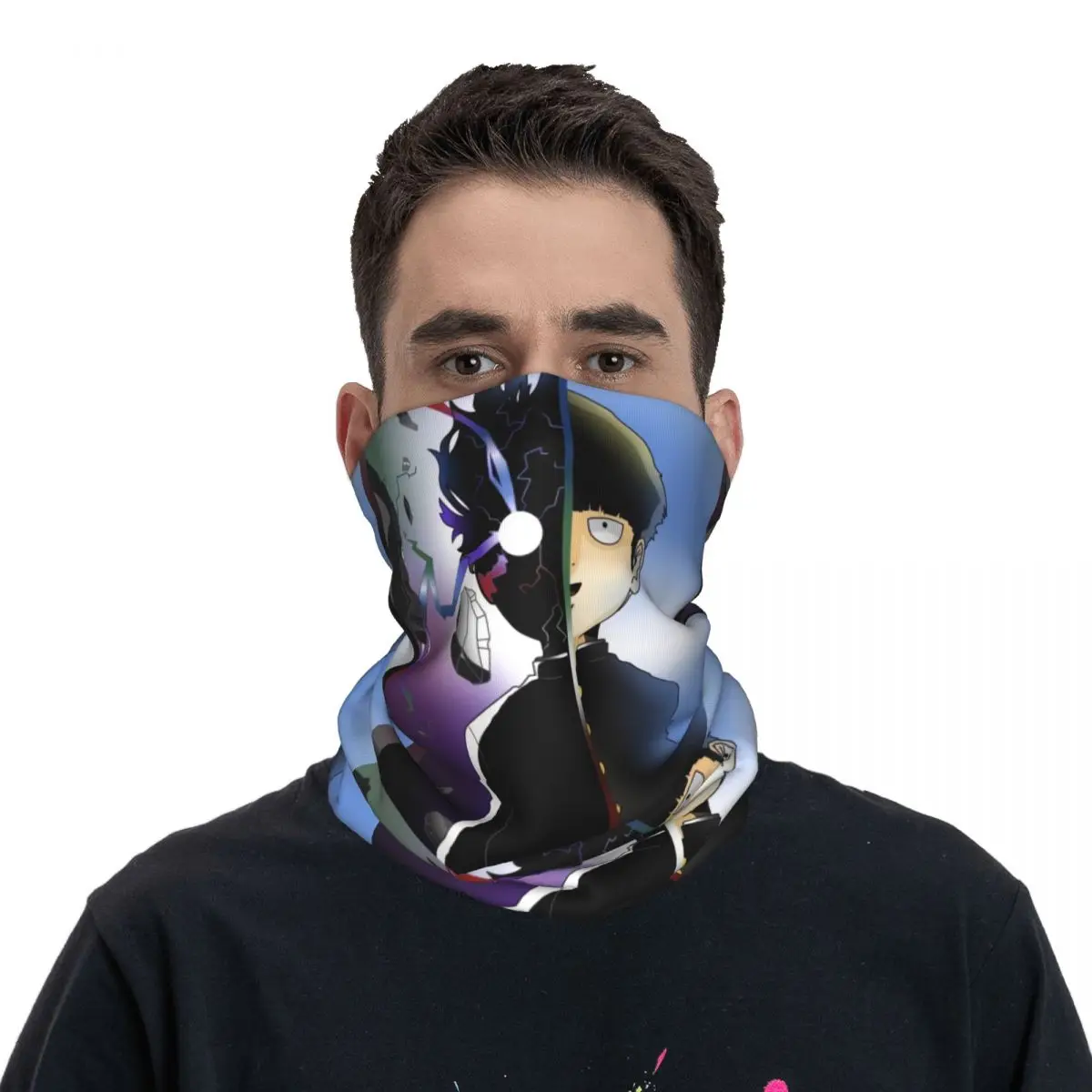 Half And Half Scarf Neckerchief Neck Face Mask Polyester