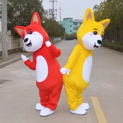 Funny Dog Cosplay Mascot Costume Cartoon Animal Dog Adult Fancy Dress Suits Halloween Carnival Stage Show Walking Props