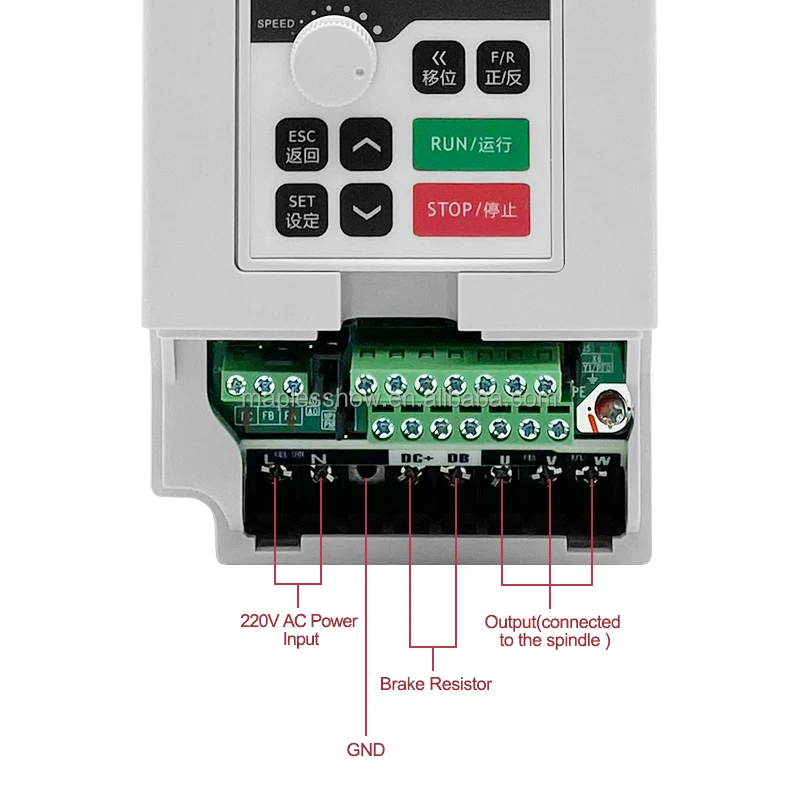 1.5kw 110v/220v/380vac Inverter 2hp Vfd Variable 14/7/4A Speed Control 800hz Frequency VFD Inverter for Cnc Spindle Motor