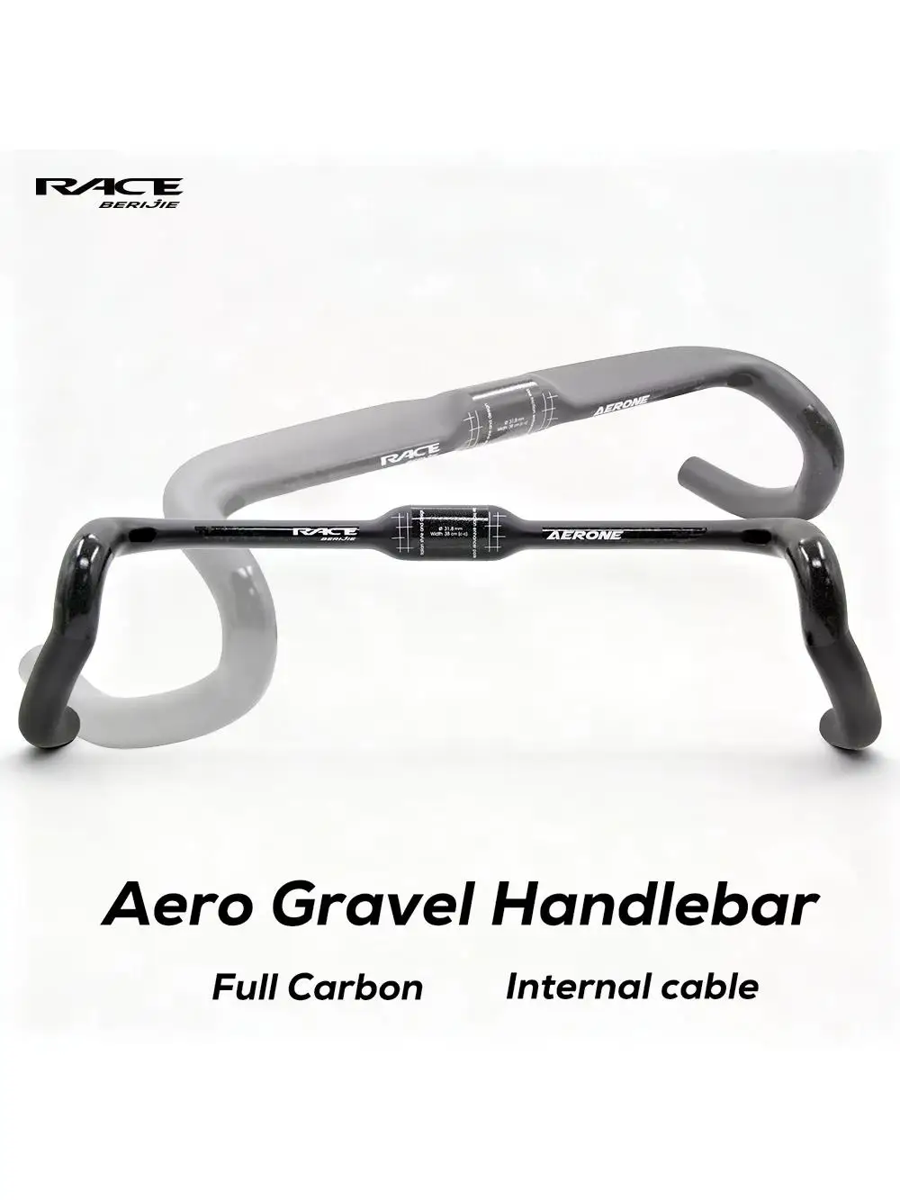 AliExpress NONE BERIJIE Full Carbon Aero Gravel Handlebar,Road Handlebars Internal Cables Racing Bike Drop Bent Bar 31.8*360/380/400/420mm