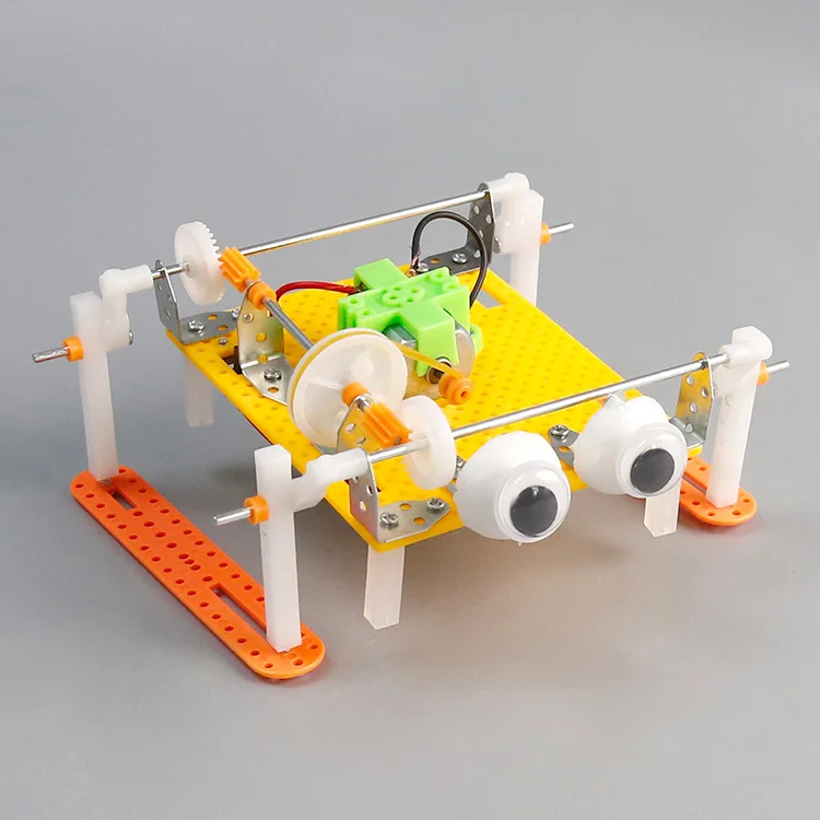Kids Science Technology Small Production Stroll Robot Creative STEM Science Experiment DIY Handmade Assembly Toy Material Set