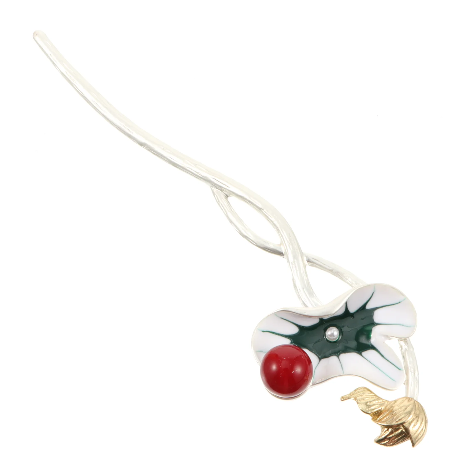 

Ancient Style Hairpin Delicate Chopstick Woman Clip Tassel Premium Material Lotus Flower Alloy Women Decorative Compact