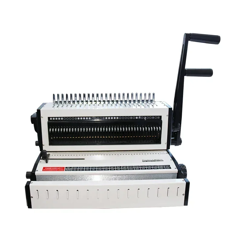 Multifunctional 3-in-1 Binding Machine: Universal Punching Machine for Binding Bars, Comb, Plastic Coil, and Wire-O.