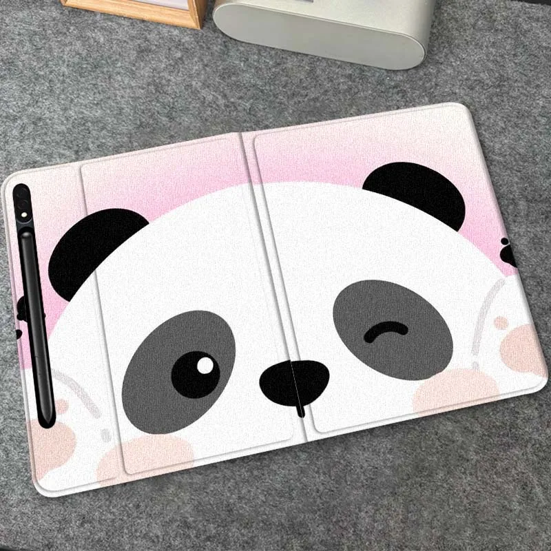 

Cute Panda Face Art Gift For Samsung Galaxy Tab S10 S9 S8 S7 FE Lite Soft Flexible Support Tablet Case