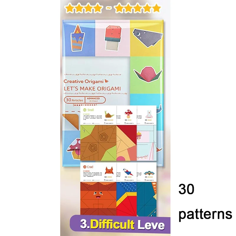 Origami Kit 30/96 Vellen Origami Papier Ambachtelijke Begeleidingsboek DIY Art Craft Projecten Benodigdheden voor Beginners Kinderen Kinderen Jongens Meisjes