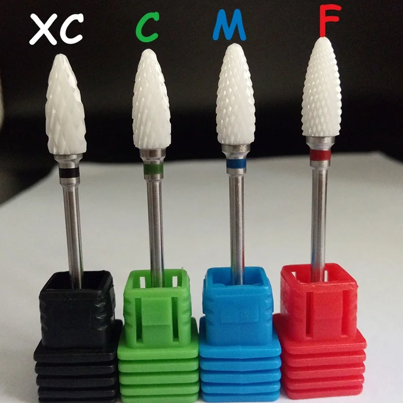 1 Piece Bullet Ceramic Nail Drill Bit Electric Manicure Machine Accessories Nail Art Tools Electric Manicure Cutter Nail Buffers