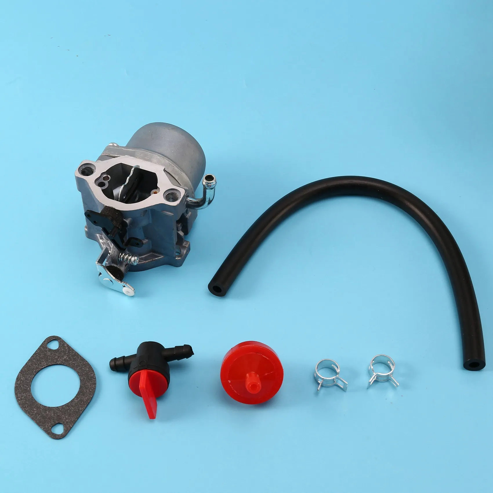 N84R 2X 590399 Carburetor Carb For Briggs & Stratton 796077 Lawn Mower Engine With Gasket Fuel Line Filter Valve