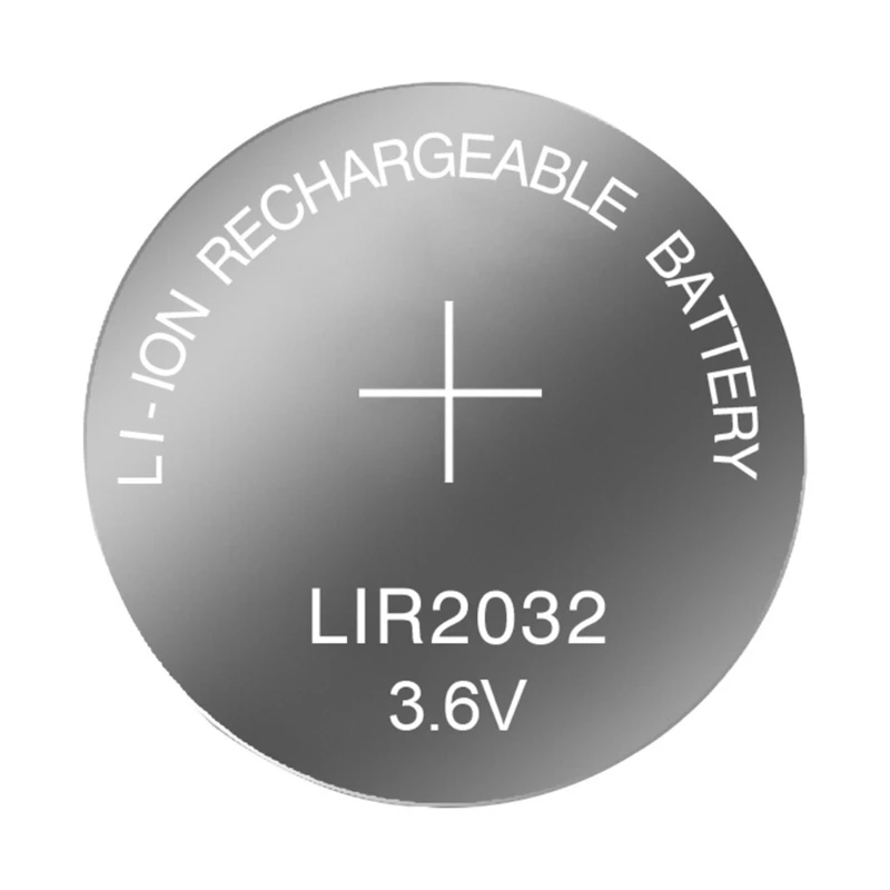 Baterías recargables LIR2032 de 3,6 V y 40mAh, recambio de pila de botón LIR 2032 para placas base remotas, Relojes