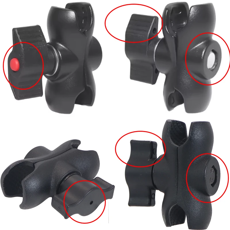 Doppelsteckdose Verlängerungsarm 1-Zoll-Kugelkopf Basisadapter Metall für Ram Mount für GoPro Kamera Fahrrad Motorrad Halterung Halter – Detail 23