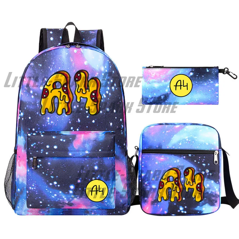 

а4 мерч Lamba backpack set Cartoon Пицца А4 Children school bag Влад Бумага А4 Teenager student schoolbag Laptop Shoulder Bags