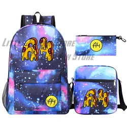 а4 мерч Lamba backpack set Cartoon Пицца А4 Children school bag Влад Бумага А4 Teenager student schoolbag Laptop Shoulder Bags