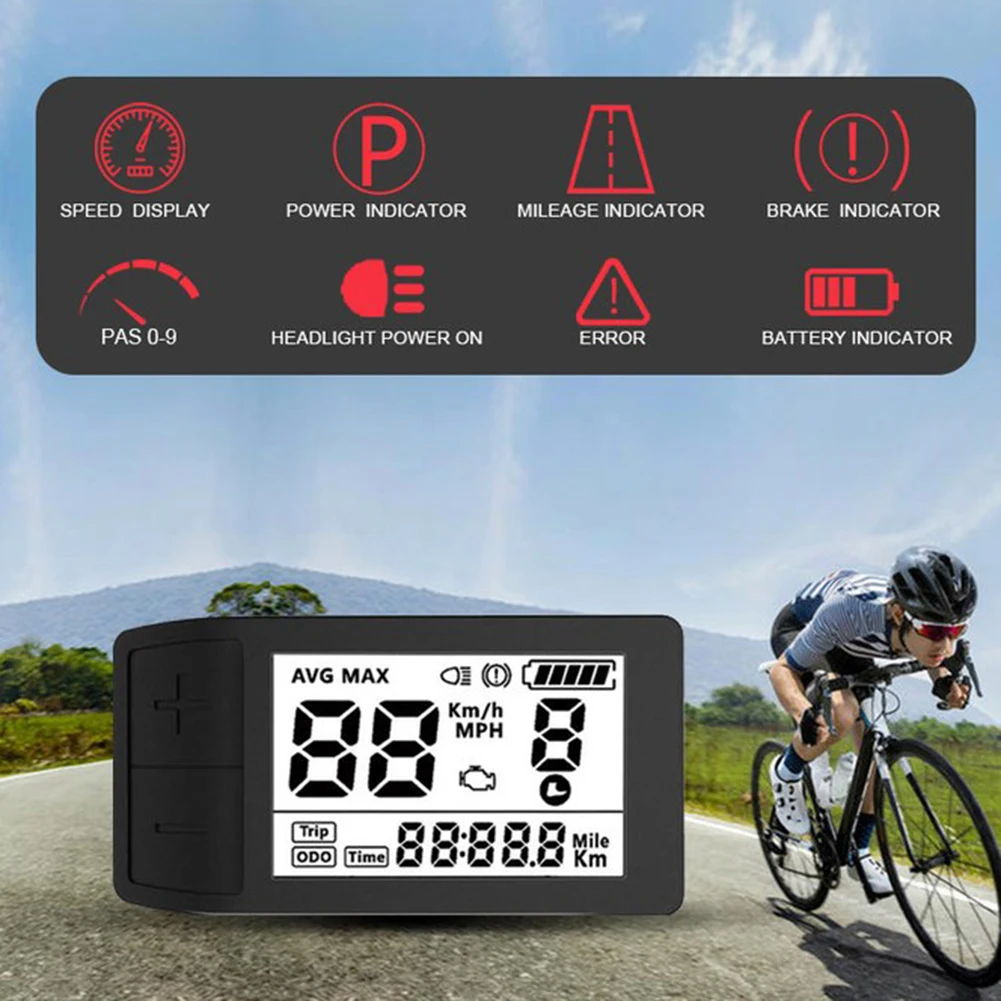 Replace your old LCD display with this high quality Electric Bike 500S EBike LCD display for Bafang BBS01 BBS02 HD motor