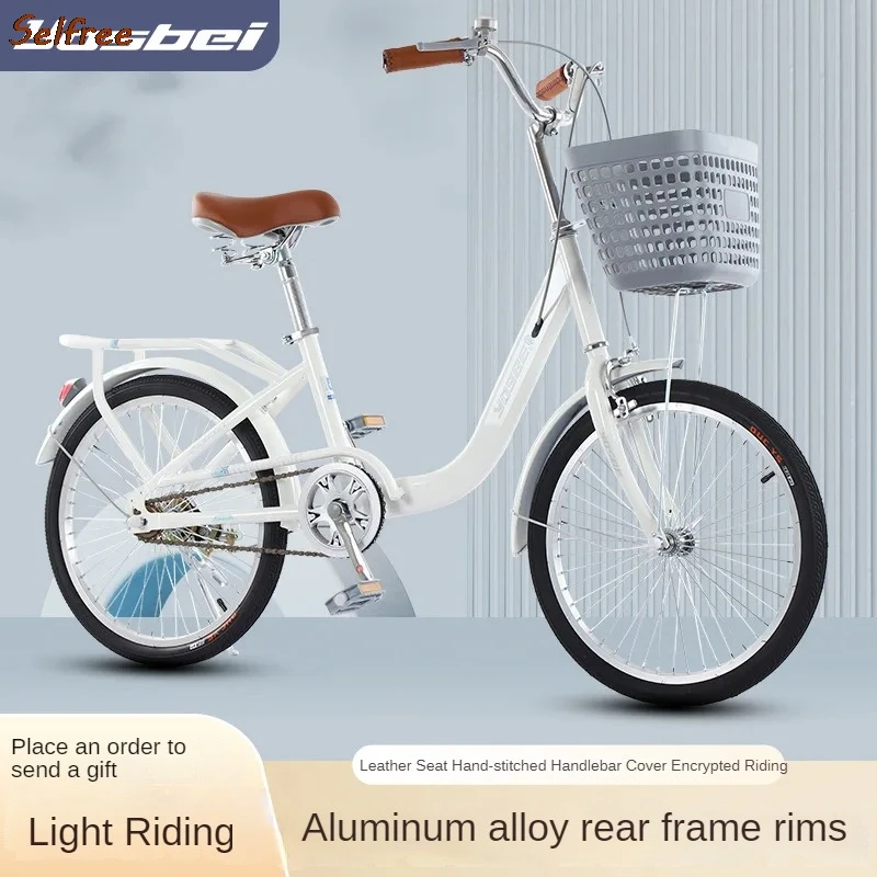 

Children's Bicycle 20-22-24 Inch Adult College Boys Girls Lightweight Retro Pedal Bicycle Large Piece Fits 180cm Height 2024 New