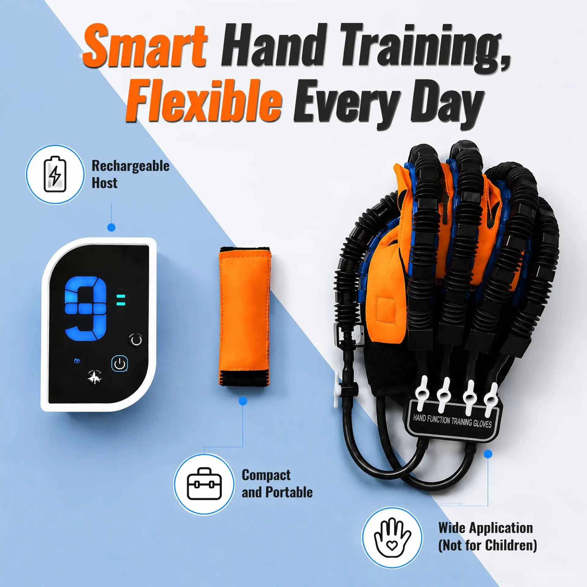 Rehabilitation Robot Glove Hemiplegia Finger Training Exerciser Cerebral Infarction Hand Recovery Equipment Stroke Rehab Therapy