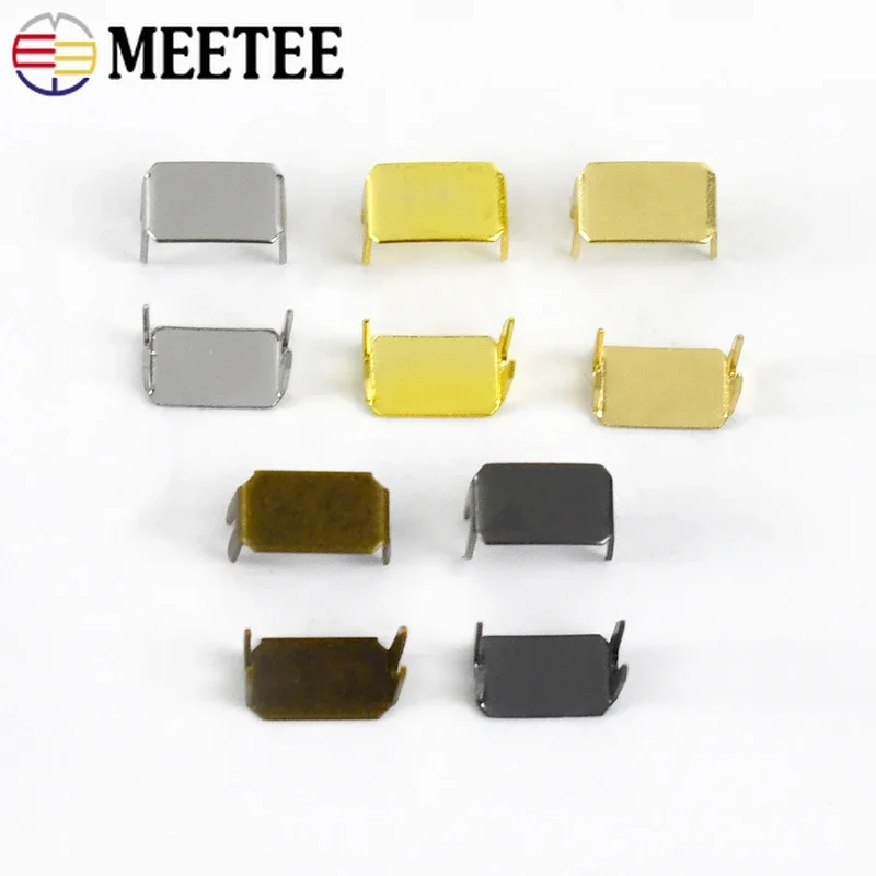 30/50/100Pcs Meetee 3# 5# 8# 10# Metal Zipper Non-slip Stopper End Locks Nylon Zippers Instant Fix Zip Repair Kit Replacement