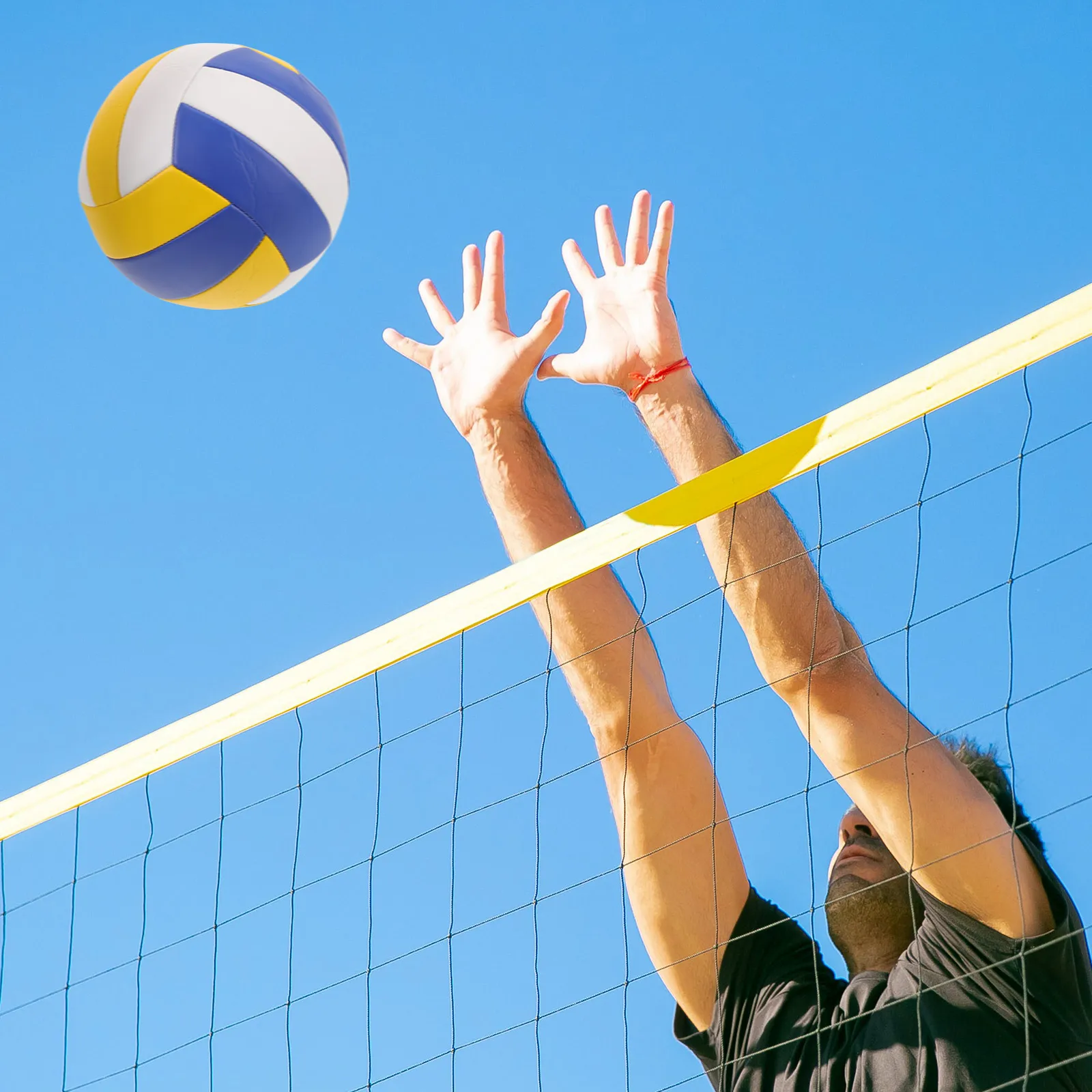 

Volleyball Official Durable PU Sports Ball Material Blue Yellow White Color Soft Volleyball Indoor Training Sports Ball