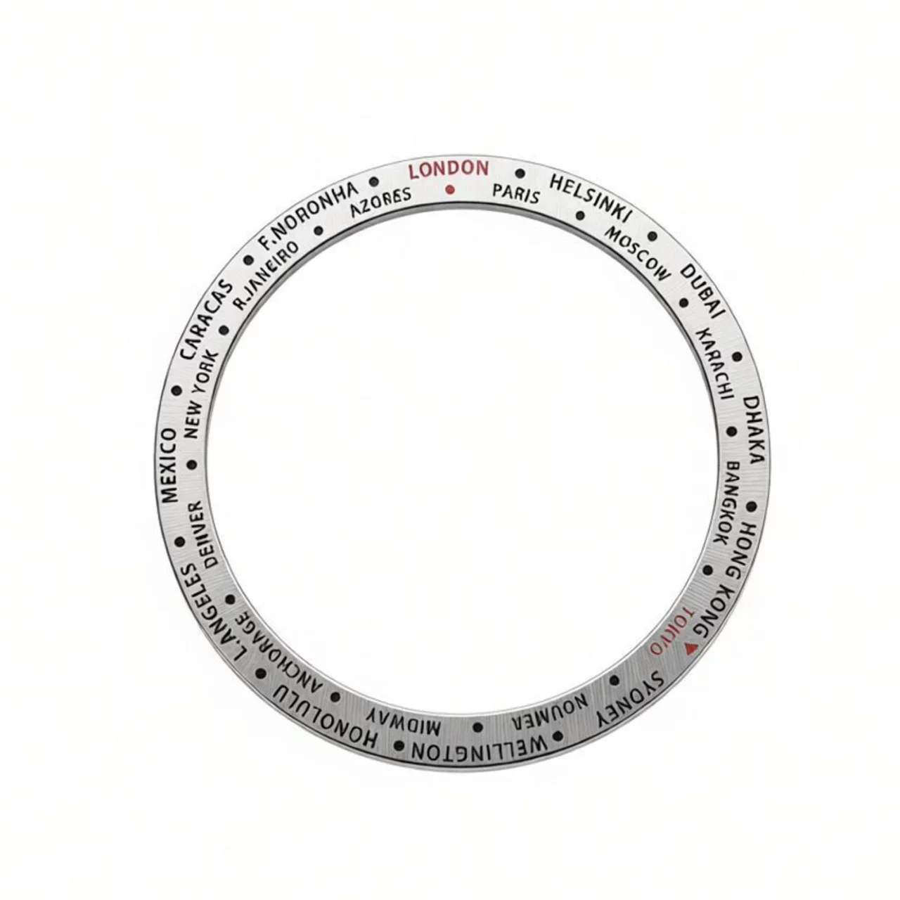 Aluminum Watch Bezel Insert 38mm to 31.5mm Flat Ring London Numerals Watch DIY Replacement view 4