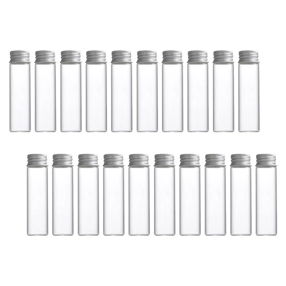 

20Pcs Transparent Glass Bottles Refillable Sub-Packing Bottle Portable Liquid Dispenser for Travel Outdoor