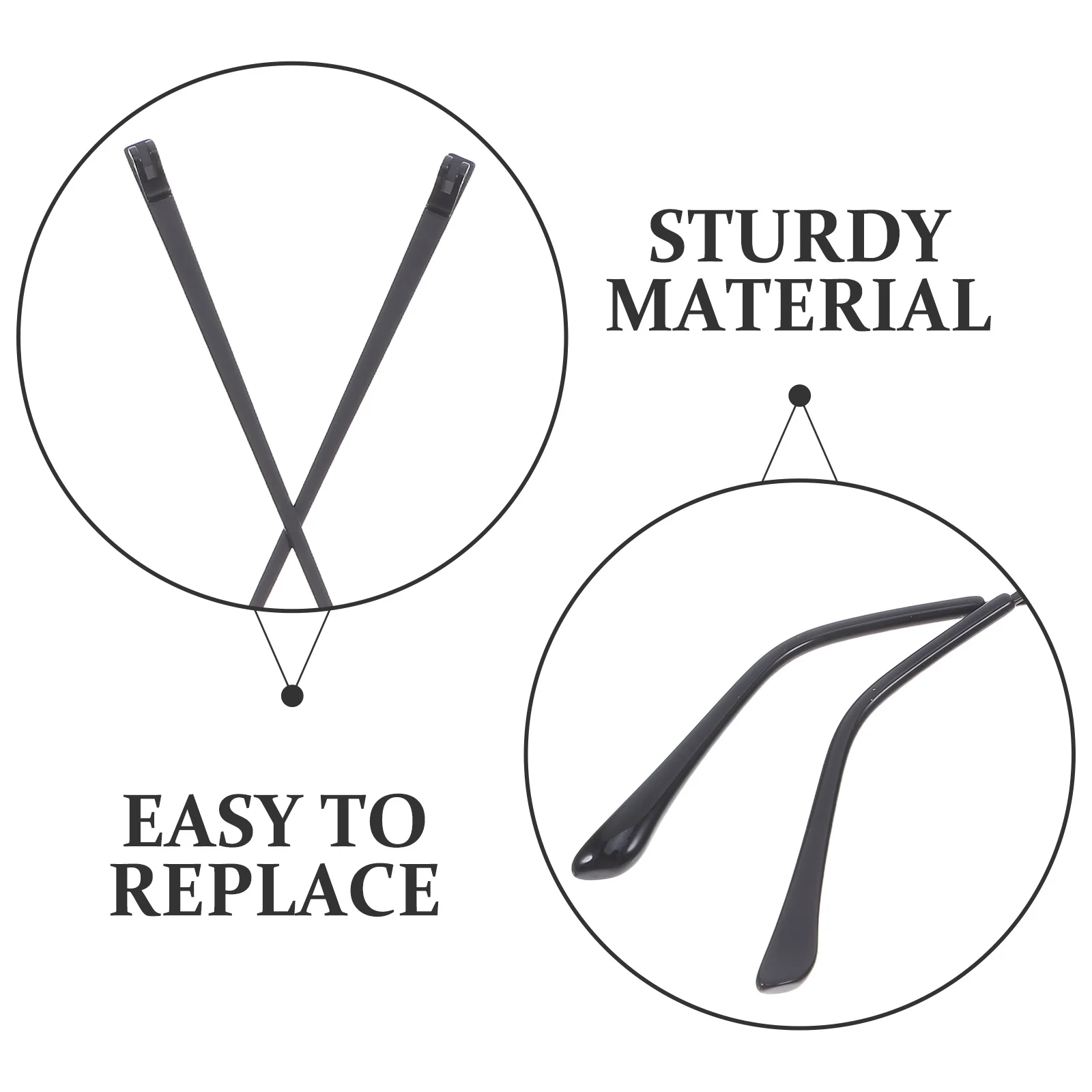 1Pair Universal Metal Eyeglasses Arms Replacement Legs Glasses Temple Eyewear Frame Repair Replacement Parts Eye Glass Repair