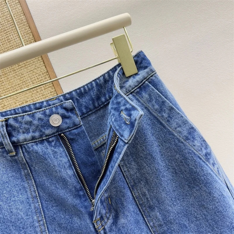 Bild 6: Damenjeans: Neue High-Waist Slim Fit Straight Leg Hosen für den Sommer 2026 – Retro Pure Cotton Wide Leg Denim-Hosen