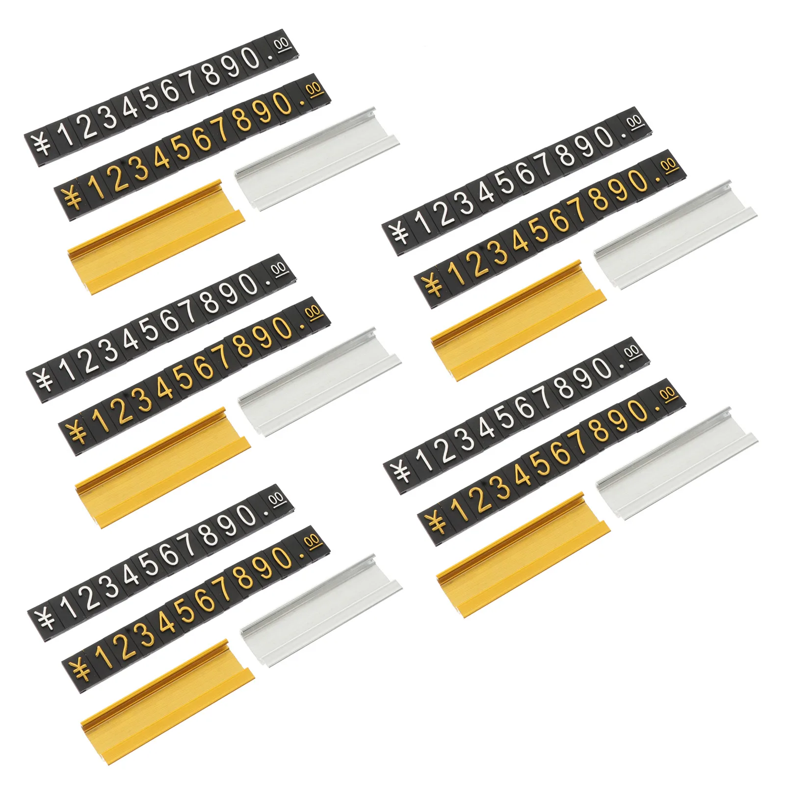 

10 Pcs Blank Price Tag Shopping Commodity Label Signs Abs Plastic Aluminum Retail Display