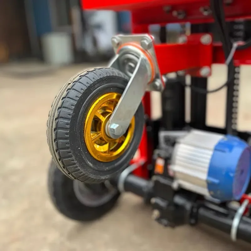 All Electric Tiger Cart Hand Pushed Loading Unloading Truck Handling Hydraulic Lift Truck Warehouse Construction Site Large