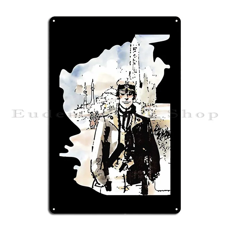 Corto Maltese Corto Comic European Comic Sailor Malta Hugo Pratt Metal Sign Funny Pub Plates Custom Wall Decor Tin Sign Poster