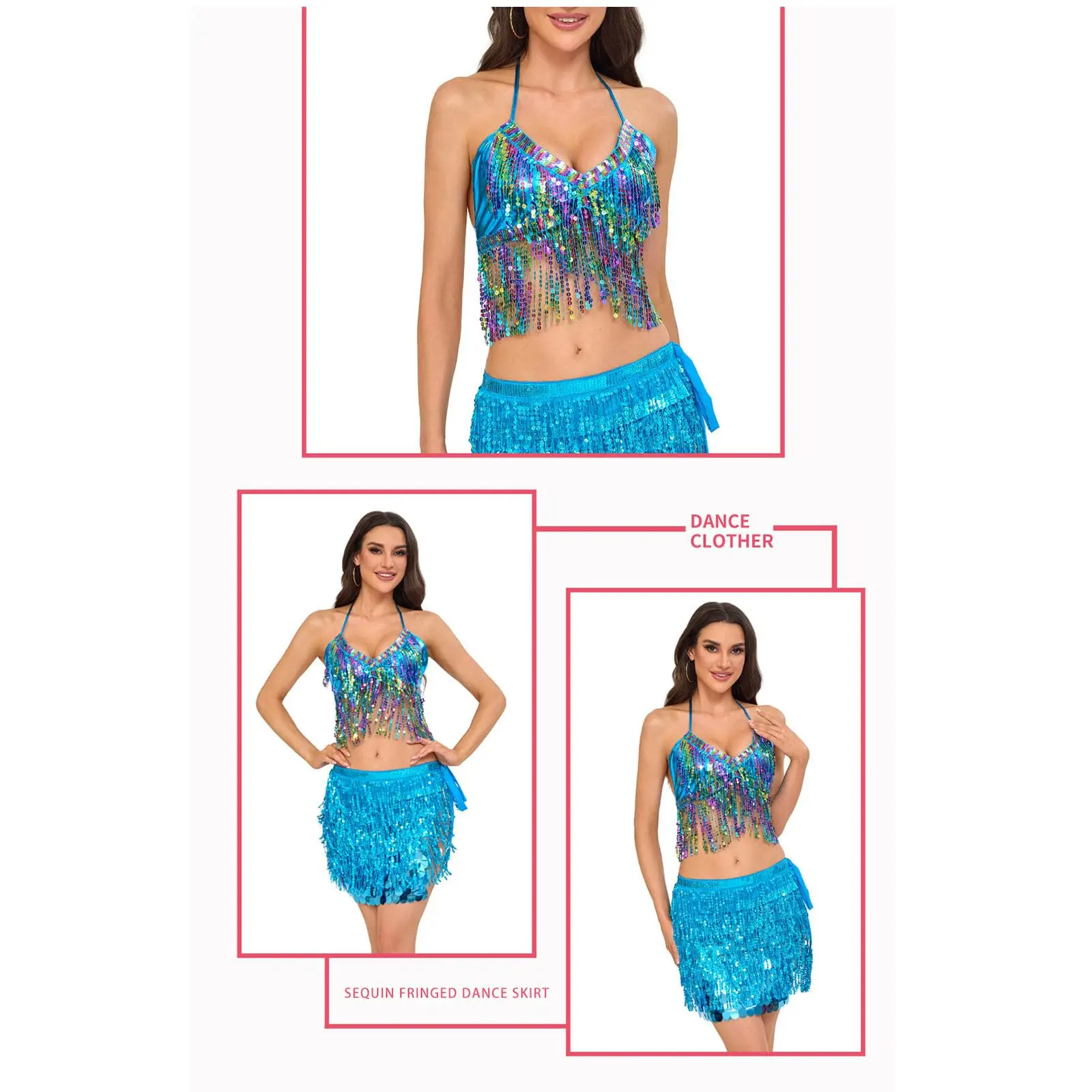 حمالة صدر نسائية شرابة وترتر أداء زي ملابس يومية بلايز وسترات خفيفة الوزن ومريحة حمالة صدر عصرية