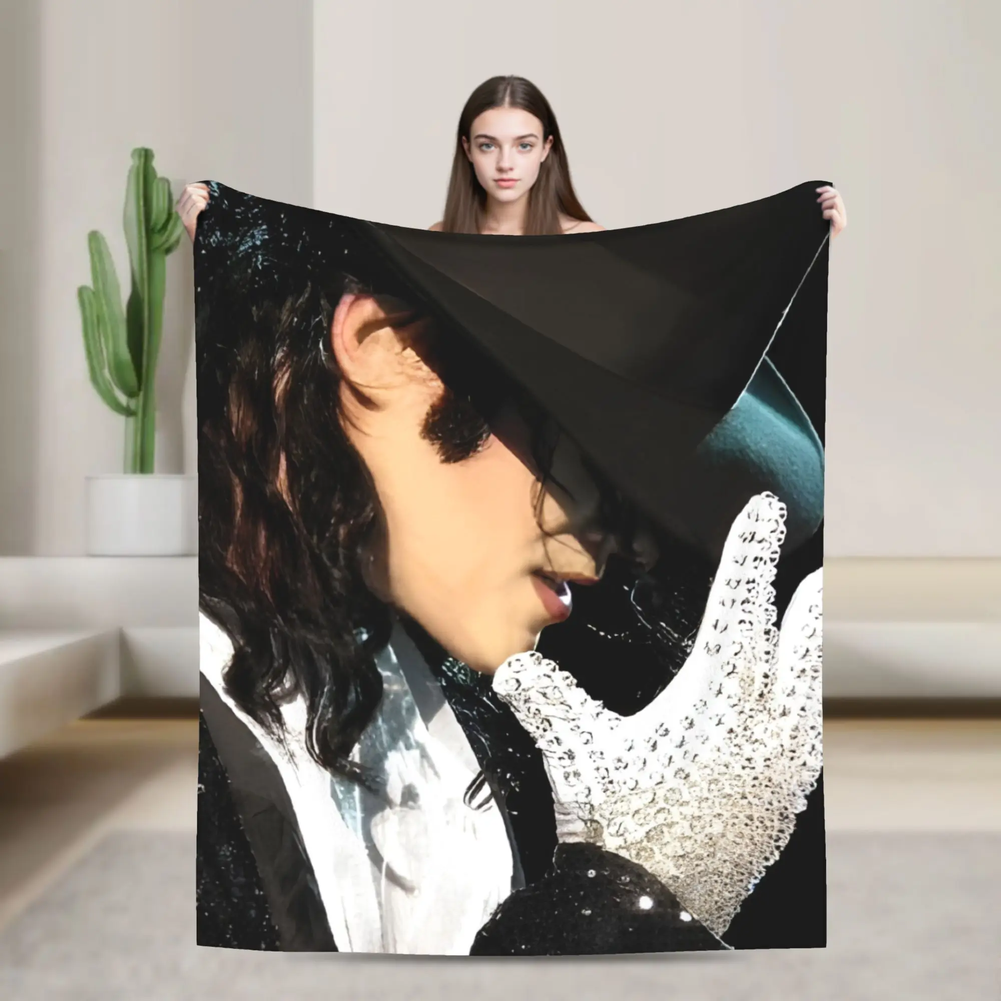 MJ king of pop Blankets Flannel All Season Michaels Jacksons Breathable Super Soft Throw Blanket for Sofa Car Quilt