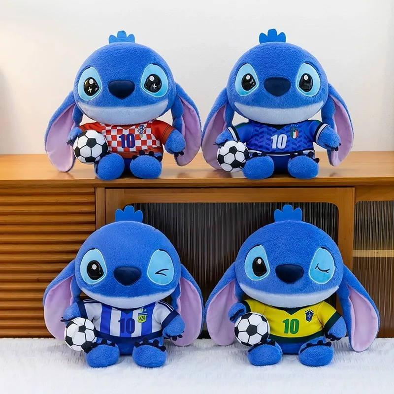 

Disney 25/35cm Stitch 2026 football star Plush Models Cartoon Stuffed Plush Dolls Anime Plush Toys Kawaii Kids Birthday Gifts