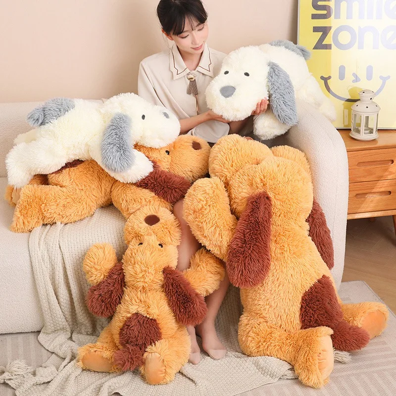 

70-105cm Lying Dog Plush Pillow Toy Cartoon Stuffed Animals Puppy Pet Plushies Cushion Doll Anime Soft Kids Toys Cute Room Decor