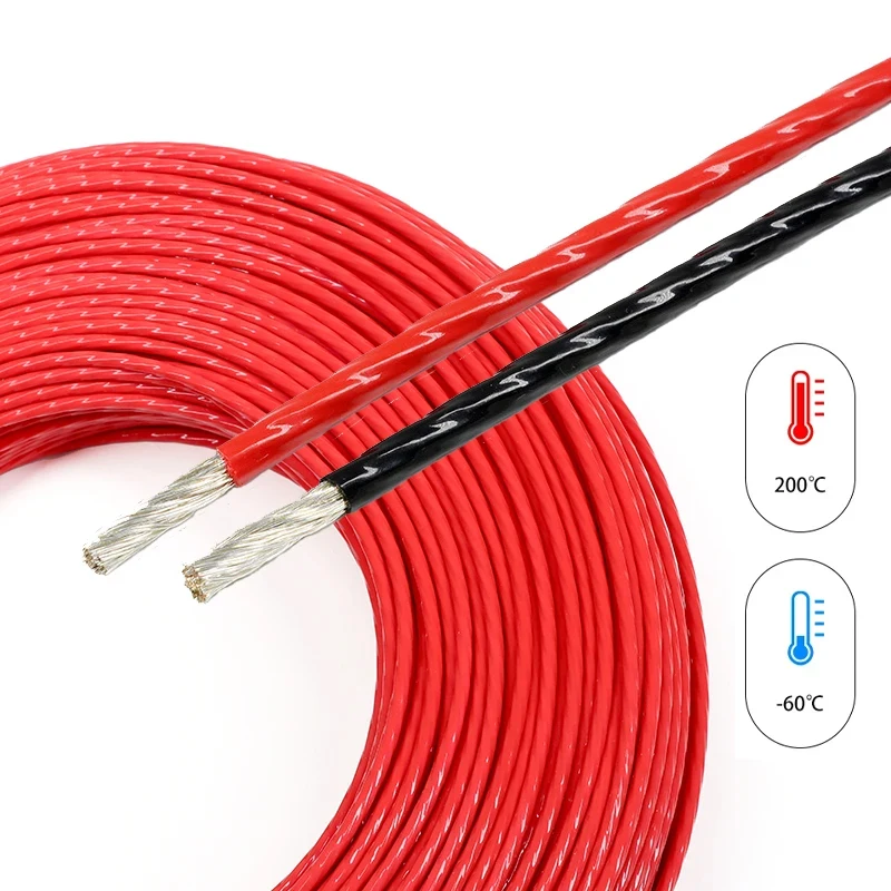 1 ~ 100 متر PTFE سلك إلكتروني مطلي بالفضة FEP معزول عالي النقاء OFC 30AWG ~ 10AWG لتقوم بها بنفسك سماعة الصوت HiFi إشارة كابل نحاسي #3