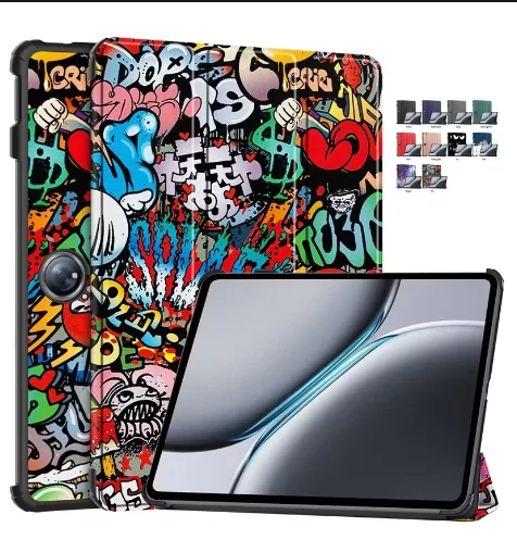For Oneplus Pad 3 2 Pro Case Tri-Fold PU Leather  with Auto Sleep Case Tri-Folding Magnetic Stand Tablet Case with Auto Sleep