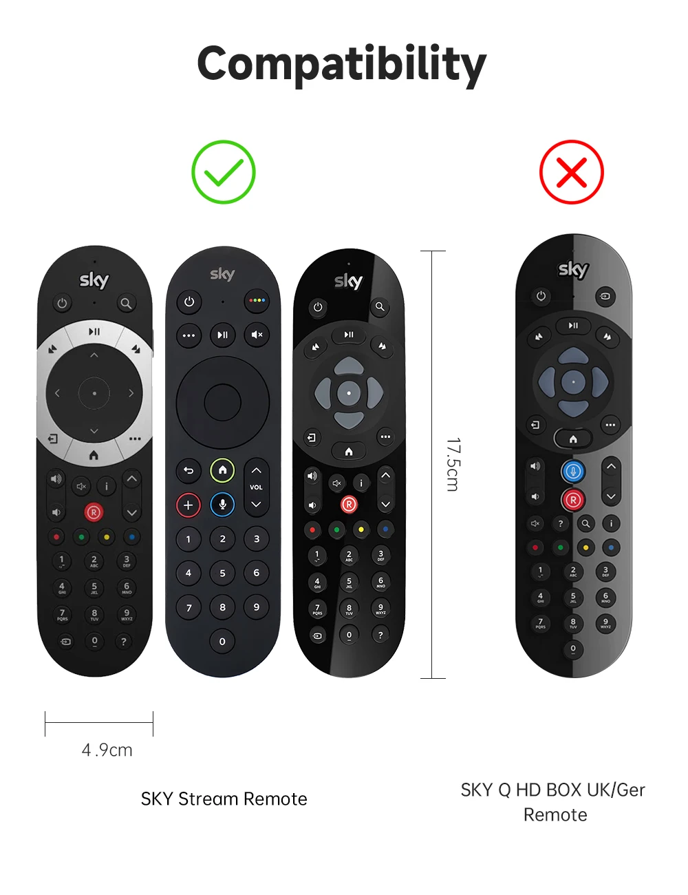 حافظة لجهاز التحكم عن بعد سكاي Q تاتش الطبعة سكاي Q Mini EC101 EC060 EC055 EC050 Sky Q Box Sky Q Silver Sky Glass عن بعد سيليكون