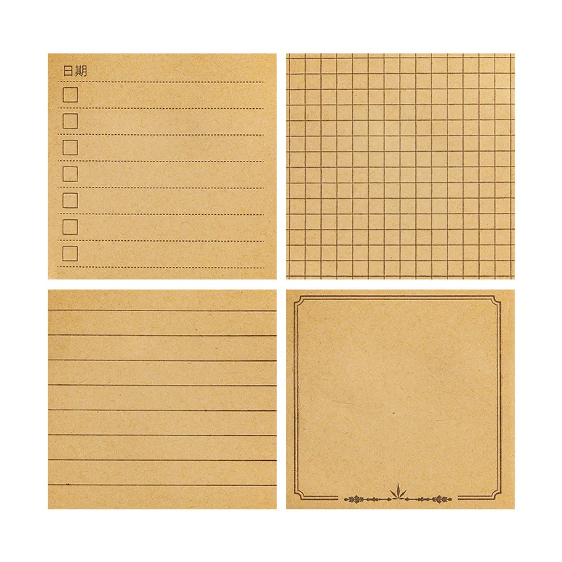 Simple and creative sticky note book can be torn off with sticky checkered message book n times to stick sticky note paper