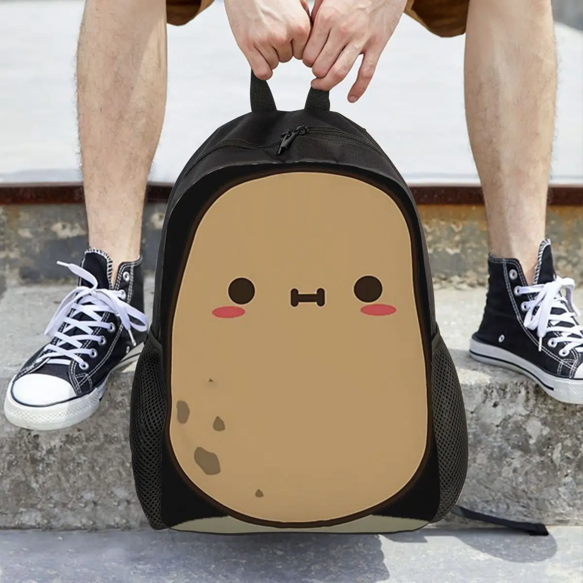 

Cute Potato In Love Backpack Hot Sale Daypack Large Capacity Children BookBag School Bag Shoulder Bags for Men Women