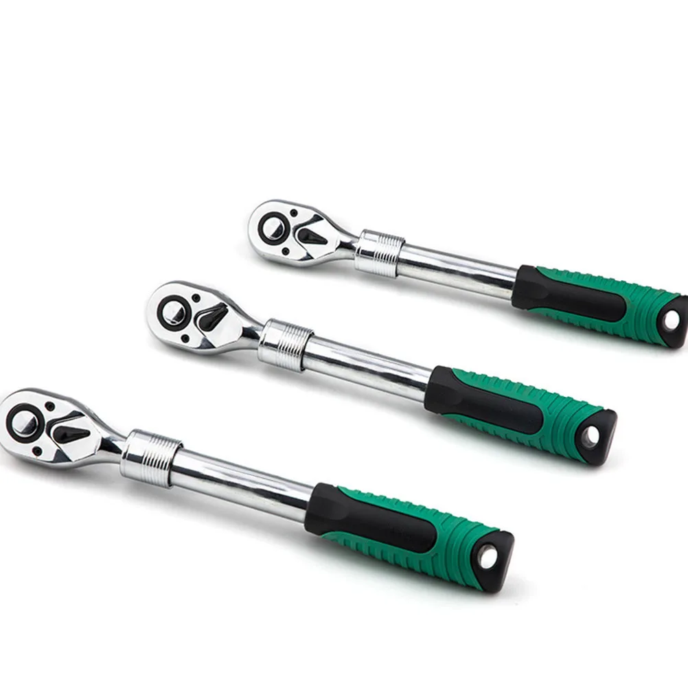 

1Pcs 72-Tooth Ratchet Wrench Stretchable Steel Ratchet Spanner Comfortable Handle Labor-Saving Repair Tool for Auto Workshop