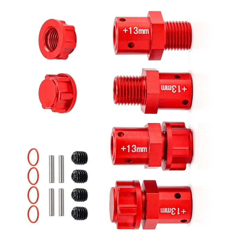 

【HOT】RC Car Upgrade 13Mm Connector Kit For Arrma1/8Kraton Typhon1/7 Bigrock RC Car Upgrade Accessories Red