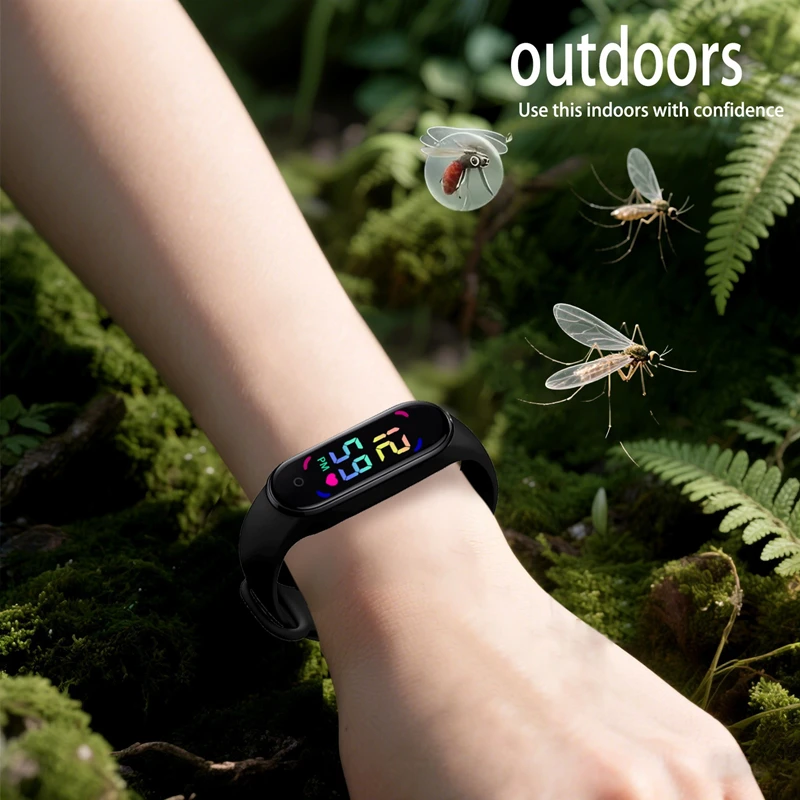 Smart Mosquito Repellent Bracelet Electronic Anti-mosquito Watch For Students Portable Bug Repeller Outdoor Sports Camping