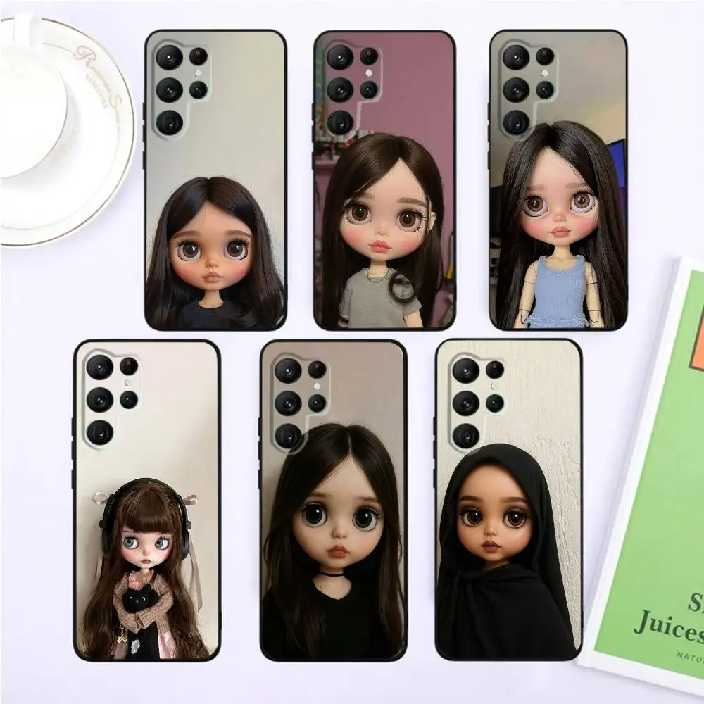 

CUTE B-BlytheS Dolls Phone Case For Samsung S25,S24,S23,22,21,Ultra,Pro,S10,S30Plus,20lite Black Cover