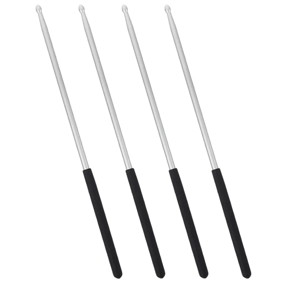 

4pcs Aluminum Alloy Drumsticks Anti-Slip Durable Lightweight For Acoustic Electronic Drums 5A Drum Sticks Bulk Music Instrument