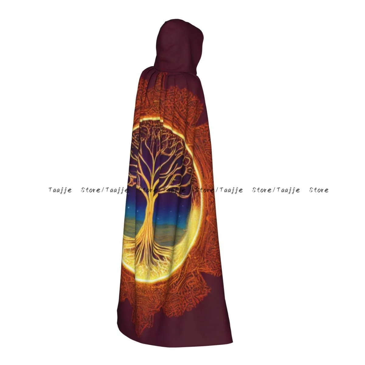

Tree Of Life Yggdrasil Witch Cloak Halloween Cosplay Costume Adult Unisex Cloak Retro Ages Cape
