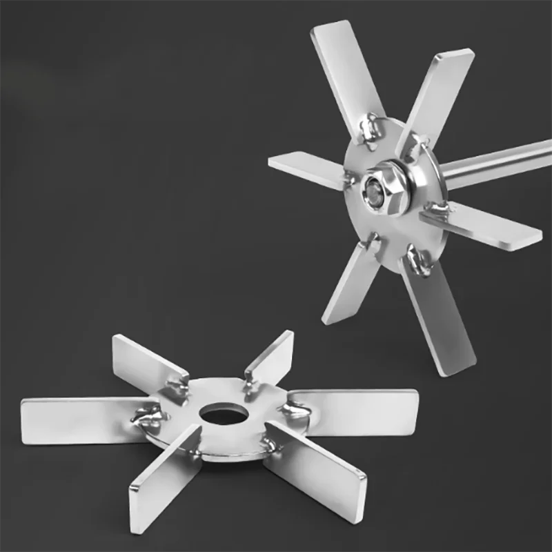 Stainless steel turbine six blade impeller Laboratory mixing bar dispersion blade