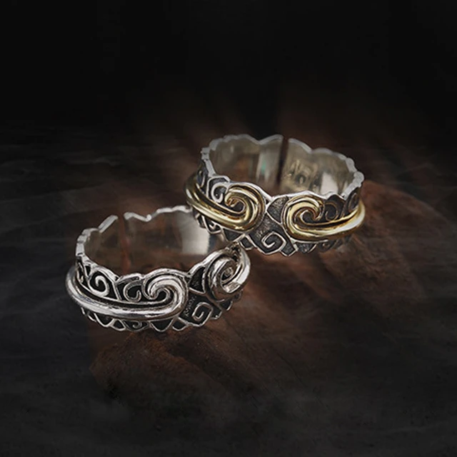 Retro Wukong Tightening Spell Headband Ring Adjustable Open Ring 